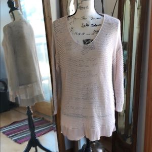 Lovely tunic length loose weave sweater
